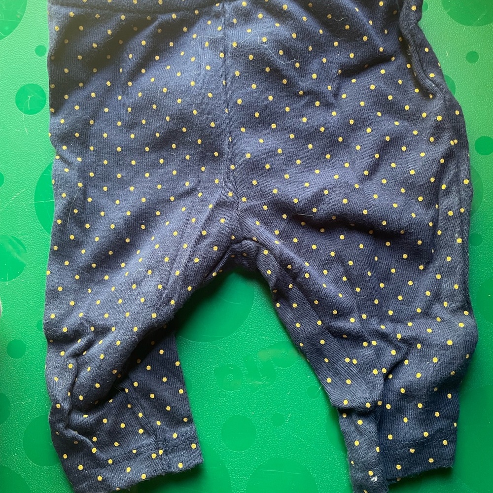 Navy Blue Polka Dot Baby Pants